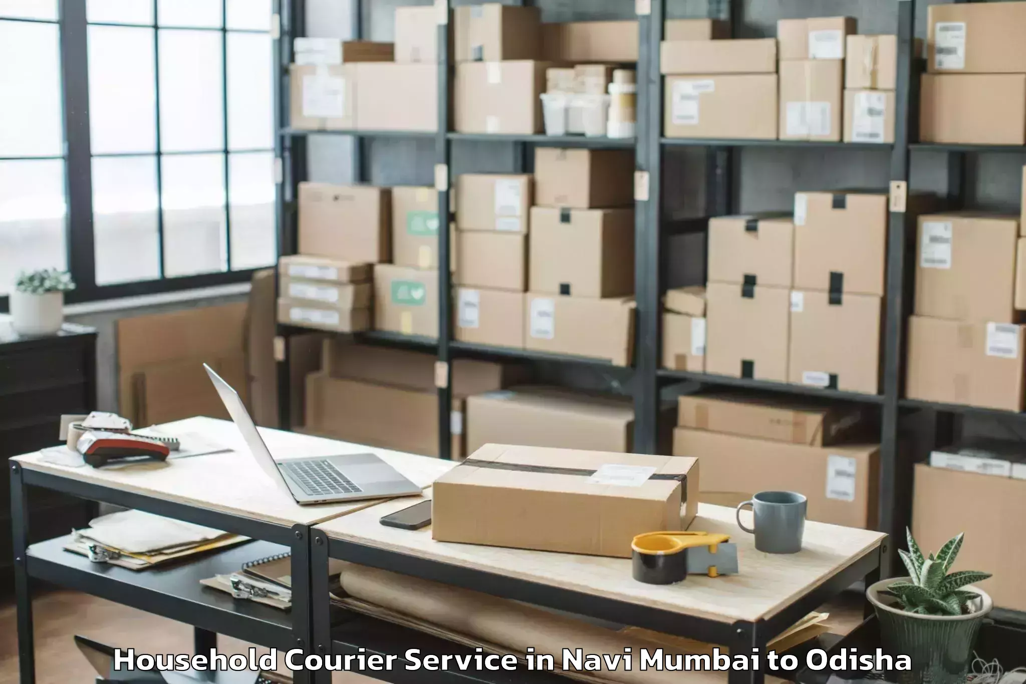 Reliable Navi Mumbai to Khajuripada Household Courier